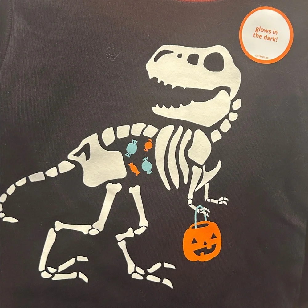 CARTERS Halloween Dinosaur T-Rex 4 piece Pajama Set 12mo or 18mo NWT